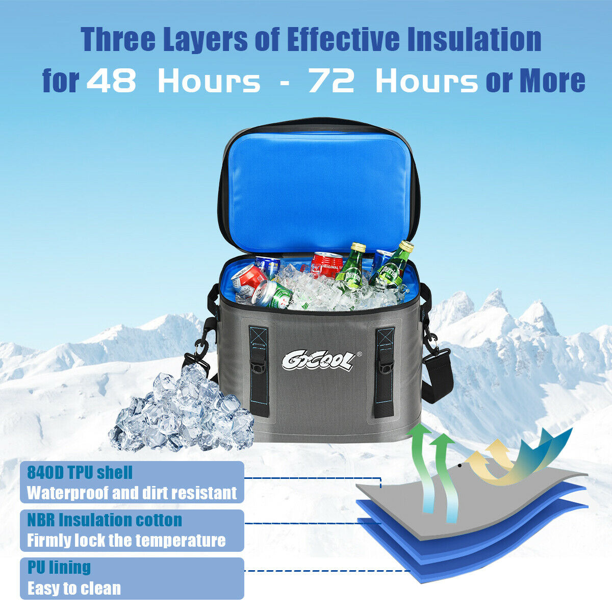Huge 30-Can Soft Cooler Bag – Leak-Proof & Insulated For Picnics, Tailgates!