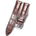 thumbnail image 1 of Correa de reloj de cuero de cocodrilo genuino Reloj de repuesto Correa de liberación rápida Impermeable 10 colores 13 tamaños para hombres y mujeres Hebilla para elegir, 1 of 5