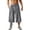 Grey, variant on Yuhangmm Men's Casual Summer Trousers Lightweight Flowy Wide Leg Cropped Pants With Pleats For Comfortable Everyday Wear Grey XL