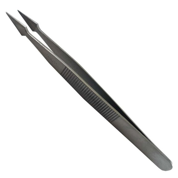 JEWEL TOOL 5" (12.7 cm) Arrowhead Tipped Tweezers | Premium Brushed Stainless Steel | Precision Grip with Textured Handles
