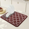thumbnail image 2 of Shoreew Dish Drying Mat Large Absorbent Draining Mat for Kitchen Counter Multi-Functional Coffee Bathroom Mat, 2 of 6