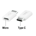 onn. MicroUSB to USBC Adapter, White