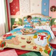 thumbnail image 4 of Manfei Xmas Snowflake 7-Piece Twin Bedding,Vintage Farm Cattle Bedding Comforter Set,Xmas Reversible, 4 of 7