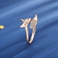 thumbnail image 3 of Exquisite Rose Gold Fox Ring: European Style Animal Ring, Alloy Electroplated Finish, Fashion Jewelry for Women, 3 of 6