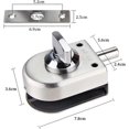 thumbnail image 2 of Door Lock Security Anti-theft Glass Door Latch Stainless Steel 10~12mm Open/Close, 2 of 5