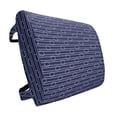 thumbnail image 1 of Navy Blue Lumbar Pillow, Marine Inspired Pattern Knots Aquatic Composition Abstract Ornamental, Soft Back Cushion for Office Chairs with Adjustable Straps, 14" x 13", Dark Blue White, by Ambesonne, 1 of 7