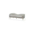 thumbnail image 3 of Meridian Furniture Ritz Contemporary Velvet Sofa in Cream, 3 of 9