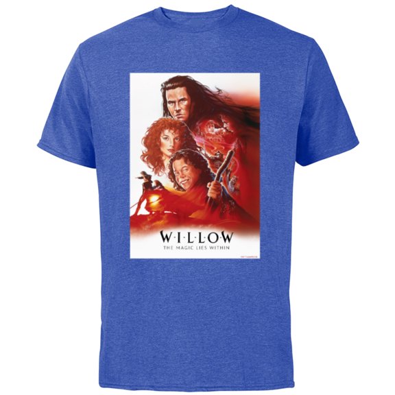Lucasfilm Willow Illustrated Red Movie Poster - Short Sleeve Cotton T-Shirt for Adults - Customized-Royal Heather