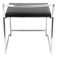thumbnail image 4 of LumiSource Fuji Contemporary Stackable Dining Chair in Black Faux Leather - Set Of 2, 4 of 6