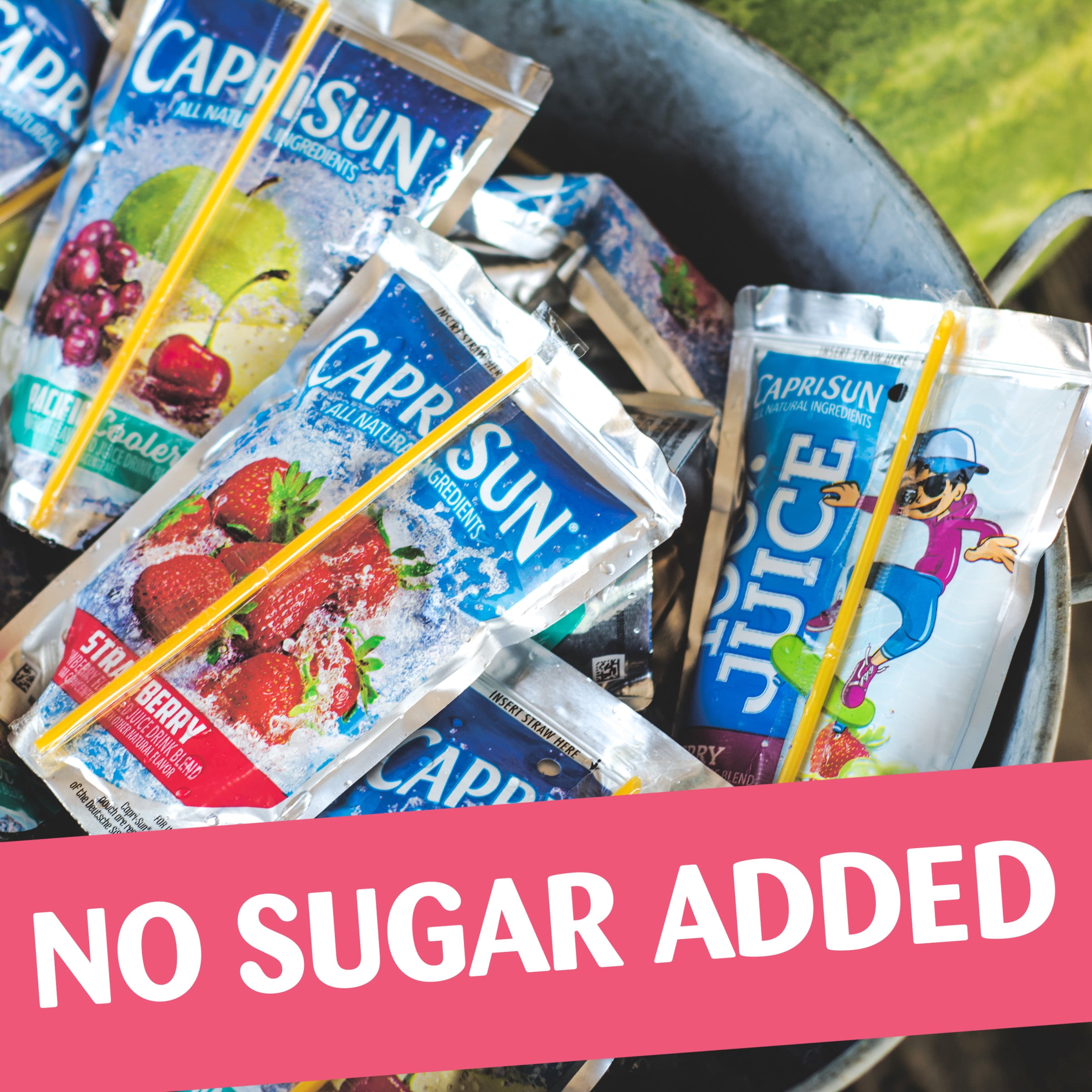Capri Sun Organic Strawberry Lemonade Naturally Flavored Juice Drink Blend, 10 ct Box, 6 fl oz Pouches