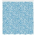 thumbnail image 2 of Ambesonne Geometric Shower Curtain, Concentric Retro Rounds, 69"Wx84"L, Blue and White, 2 of 2