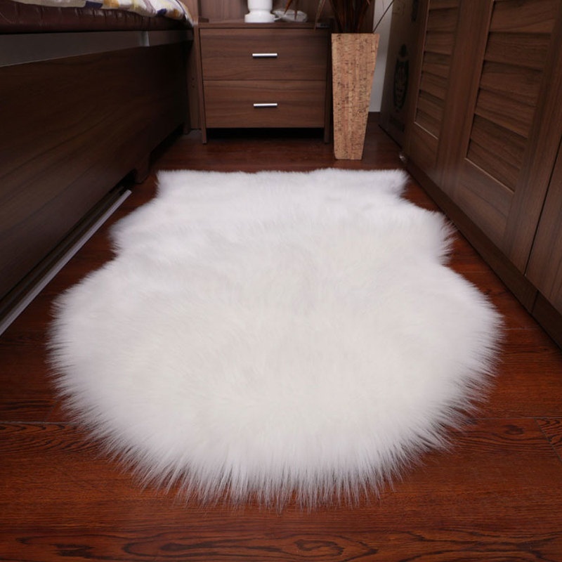 Faux Sheepskin Fur Rug Soft Fluffy Carpets Chair Couch Cover Seat