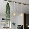 thumbnail image 5 of KAYYELAMP 3 Pcs H-Type Track Lamp Adjusted Cord Vintage Design White Metal Cage Pendant Light for Kitchen Farmhouse Living Space Loft(No Bulb, Track), 5 of 6