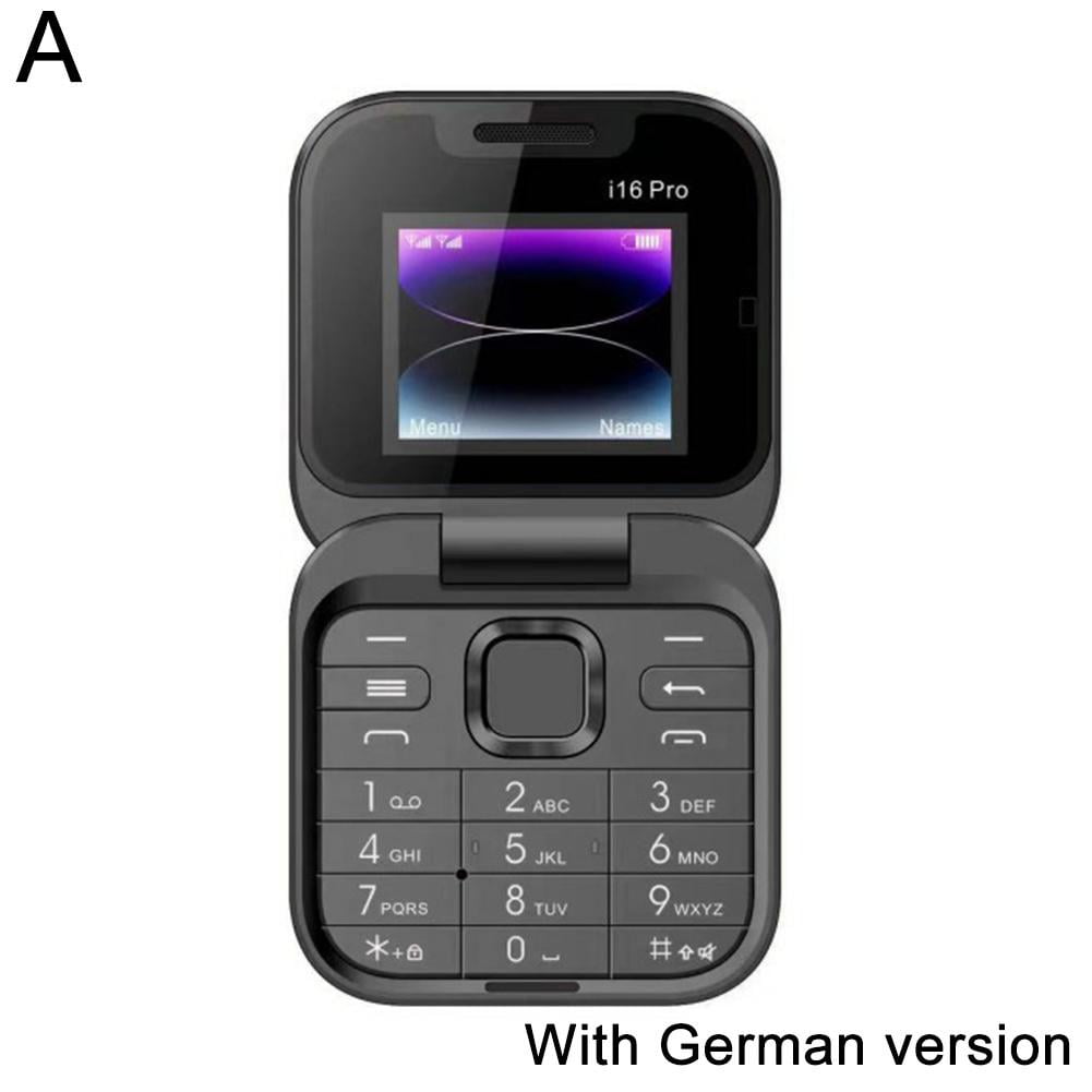Mini Flip Mobile Phone Radio Magic Voice Blacklist Speed Dial Vibration 2SIM Card Small Display Foldable Phone for Elderly People,Easy to Use,Gift for Fathers Day