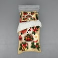 thumbnail image 2 of Ambesonne Christmas Bedding Set 4 Pcs, Vintage Ornaments, Queen, Multicolor, 2 of 3