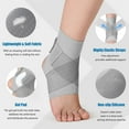 thumbnail image 3 of Ankle Brace for Men Women (Pair), Adjustable Ankle Sleeve Compression Wrap with Straps, Ultra-thin Lightweight Foot Sleeves Ankle Support for Sports, Sprained, Plantar Fasciitis, Tendonitis, 3 of 8