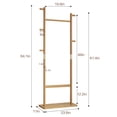 thumbnail image 3 of 33.1" Wide Hall Tree with 2 Movable Drawers, Shoe Storage, Shelves and Garment Racks, 5-in-1 Entryway Bench with 23 Hooks (Fixed and Movable), 3 of 7