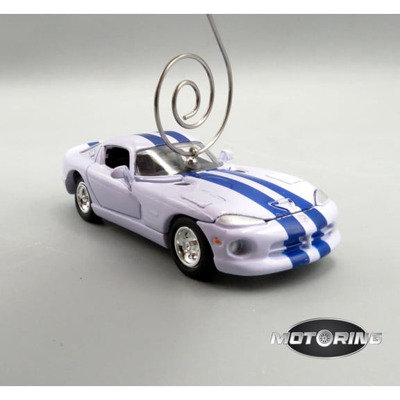 1996 '96 Dodge Viper GTS White Car Rare Christmas Tree Ornament Diecast