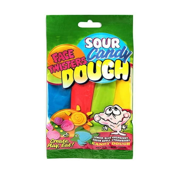 Face Twisters Sour Candy Dough, 3.88 Ounce Bag