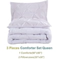 thumbnail image 6 of Empire Home Fashion 3-Piece White inch Pleat Comforter Bedding Sets, Full, 6 of 7