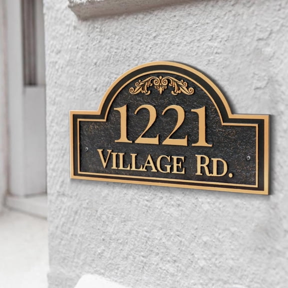 Personalized Address Plaque House Number Arch Style