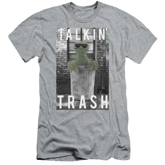 Sesame Street - Talkin Trash - Slim Fit Short Sleeve Shirt - Large