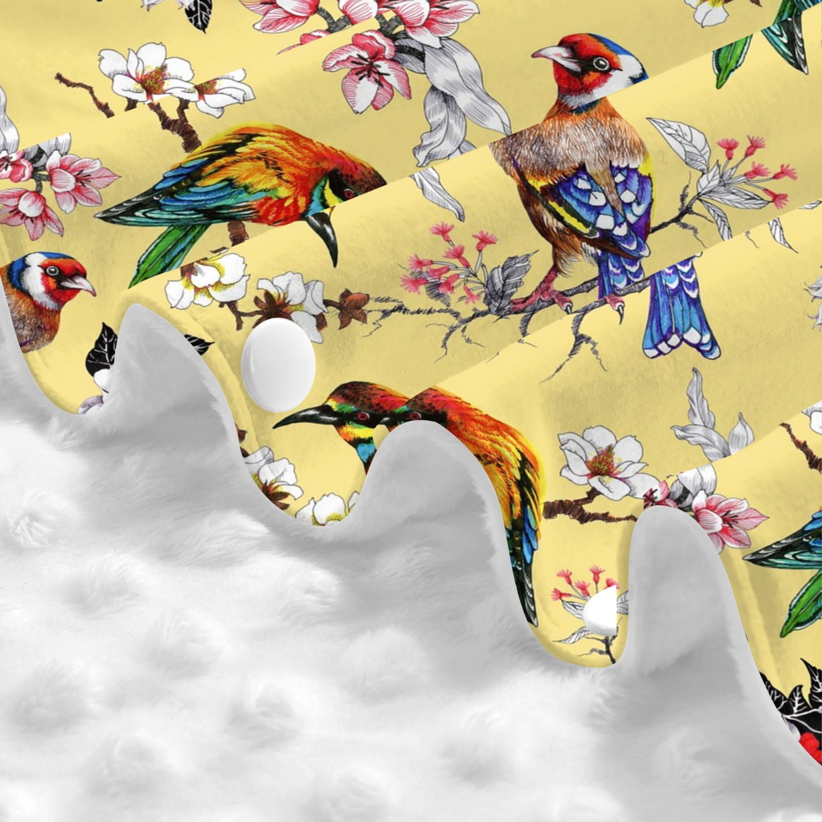 Naloa Bright Birds Baby Car Seat Cover, Breathable Baby Carrier Cover, Multiuse Baby Carrier Cover & Nursing Breastfeeding Cover