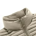 thumbnail image 6 of Sookity Men's and Big Men's Puffer Jacket Lightweight Packable Puffer Jacket Outdoor Running Jogging Athletic Outwear Water-Resistant Quilted Puffy Coat chaquetas hombre Khaki,L, 6 of 9
