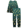 thumbnail image 6 of FOR U DESIGNS Green Star Moon 2PC Pajama Sets for Women Long Sleeve Tops and Pants Set Size 6XL Pjs Lightweight Lounge Set with Pockets SLeepwear for women, 6 of 6