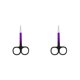 thumbnail image 2 of Vogacara Tijeras para cejas, tijera para el pelo de la nariz Simple para el hogar, accesorio para quitar el pelo, herramienta de belleza Púrpura Negro 2Conjunto, 2 of 6
