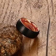 thumbnail image 5 of Black Men Tungsten Ring 8mm Inner Rose Gold Tungsten Jewelry, 5 of 5
