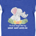 thumbnail image 4 of Inktastic I'll Never Forget That My Great Aunt Loves Me Cute Elephants Boys or Girls Baby Bodysuit, 4 of 5