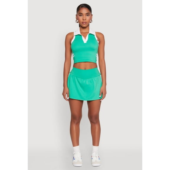 Womens Varsity Stripe Detail Skort