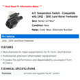 thumbnail image 2 of A/C Temperature Switch - Compatible with 2002 - 2005 Land Rover Freelander - AC Delco, 2 of 2