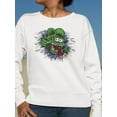 thumbnail image 2 of Rat Fink Creepy Rat Face Sweatshirt Women -T-Line Designs, Female 3X-Large, 2 of 4