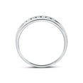 thumbnail image 4 of FB Jewels 14kt White Gold Mens Round Channel-set Diamond Wedding Band Ring 1/4 Cttw, 4 of 4