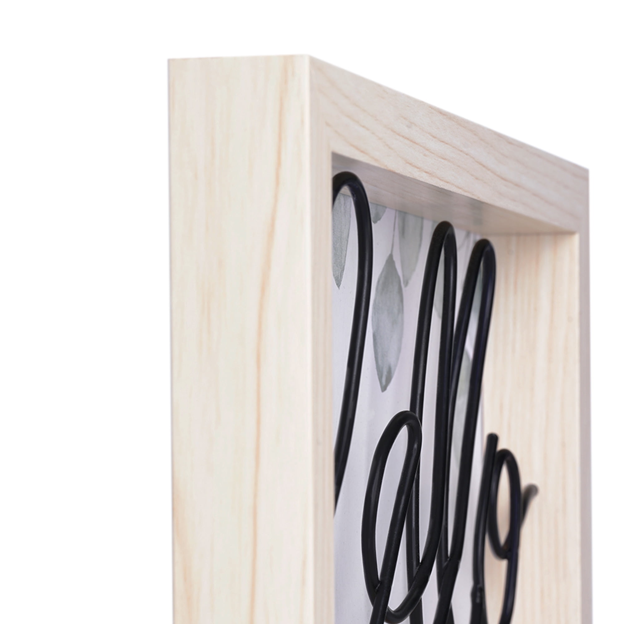 Mainstays Indoor Hello Sunshine Black Metal Wire Sign with Wood Frame, 10 in x 6 in