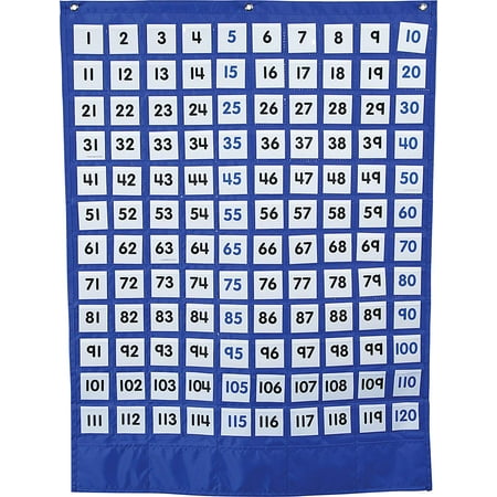 Carson Dellosa Numbers 1-120 Board Pocket Chart (158180), Color coded cards to teach skip counting By (Best Way To Teach Skip Counting)
