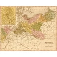 thumbnail image 2 of Vintage Maps 18x15 Black Modern Framed Museum Art Print Titled - Prussia 1844, 2 of 4