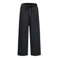 thumbnail image 6 of BILIKEYU Women's Daily Elastic Waist Straight Solid Color Casual Pants, Womens Pants, Stretch Pants for Women, Womens Pants Trendy, 6 of 6