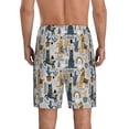 thumbnail image 3 of Kdxio Llama and Cactus1 Print Mens Sleep Shorts Bottoms Soft Comfy Pajama Wear Pants with Drawstring Pockets, 3 of 7
