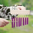 thumbnail image 6 of Almencla Wind Chime Bell 8 Note Hand Chime Portable Development Teaching Supplies Percussion Instruments with Mallet for Holiday Gifts , Violet, 6 of 8