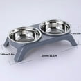 thumbnail image 7 of YOYAHATEM Elevated Cat Food Bowl Set with 2 Stainless Steel Bowls and Anti-Slip Stand for Indoor Cats and Puppies, Grey, 7 of 7