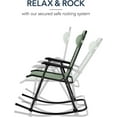 thumbnail image 4 of YEXJ Outdoor Folding Rocking Chair, Zero Gravity Lounge Chair, Patio Rocker w/Headrest Pillow-Sage Green, 4 of 10