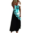 thumbnail image 1 of Sexy Dance Ladies Corchet Maxi Dresses Hawaiian Cold Shoulder Long Dress Work Summer Beach Sundress Short Sleeve Dresses, 1 of 2