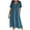 LYQ1_Sky Blue, variant on Meichang Linen Button Down Shirt Dresses for Women Plus Size Short Sleeve V Neck Midi Dress Flowy Swing Casual Beach Dresses with Pockets