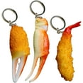 thumbnail image 5 of 3pcs Key Chains Crab Claw Shape Keychain Bag Pendant Fried Shrimp Key Ornament, 5 of 5