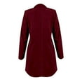 thumbnail image 5 of Baberdicy Lady Jacket Women's Solid Color V Neck Long Sleeve Double Breasted Business Suit Medium Length Suitable for Daily Commute Wear Suit Casual Lohas Time Coat Womens Blazer Red, 5 of 6