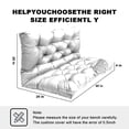 thumbnail image 3 of Qilloway 40"x40" Porch Swing Cushions, Red Polyester, Waterproof Outdoor Bench Seat Cushions, Set 3, 3 of 5
