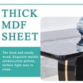 thumbnail image 5 of Sudica 63" Faux Marble Dining Table for 6 Black Faux Marble Dining Room MDF Table with U-Shaped Support, 5 of 8